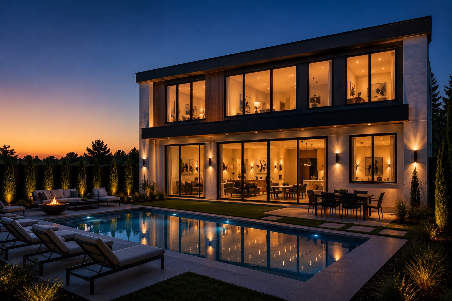 The Meridian — contemporary modern custom home exterior in Newport Beach