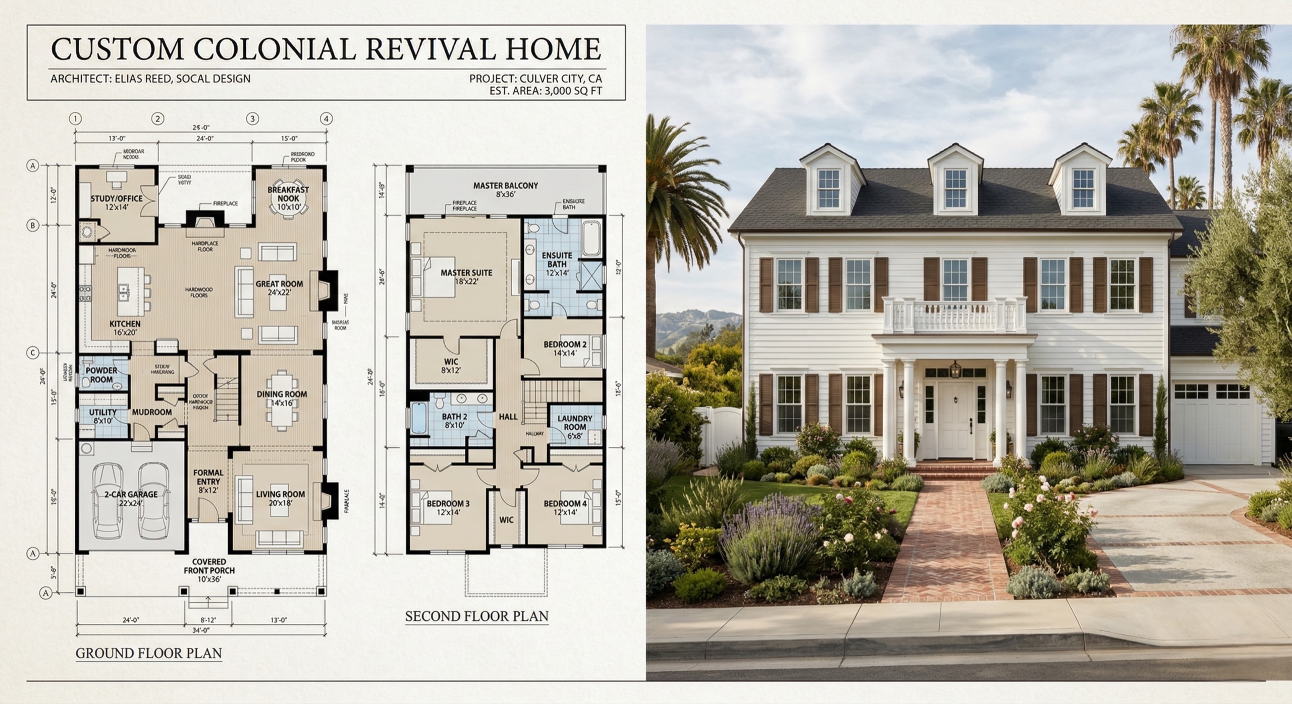 The Hamilton — Colonial Revival style home
